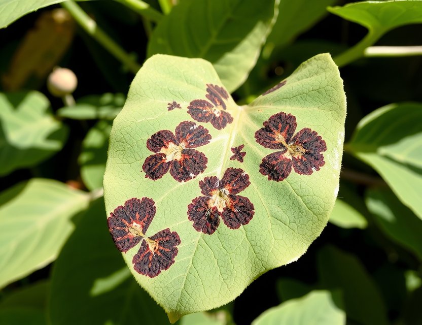 Flecken auf Blättern