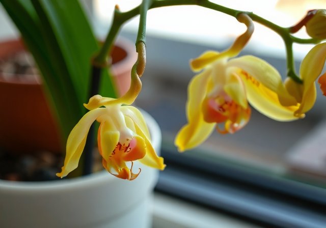 Orchidee vor der Behandlung